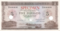 Ulster Bank Ltd 5 Pounds, 15. 2. 1971